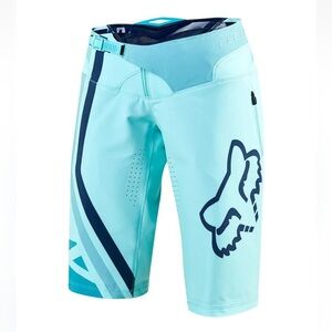 Fox Flexair Seca Motocross Shorts Ice Blue Long Womens Size XL